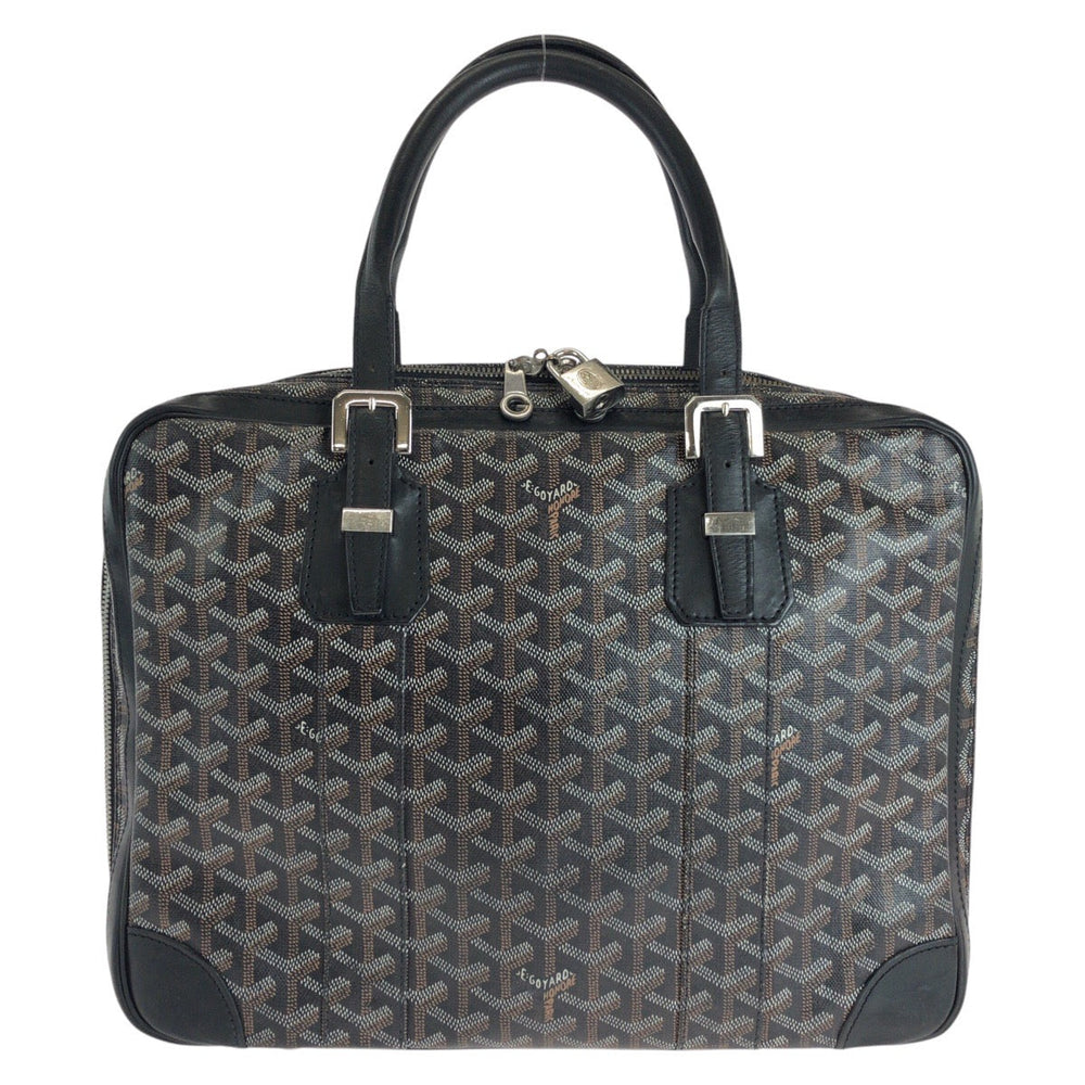 GOYARD Business bag PVC, Leather Black Yellow SilverMetal Business bag briefcase Ambasard PM mens Used Authentic