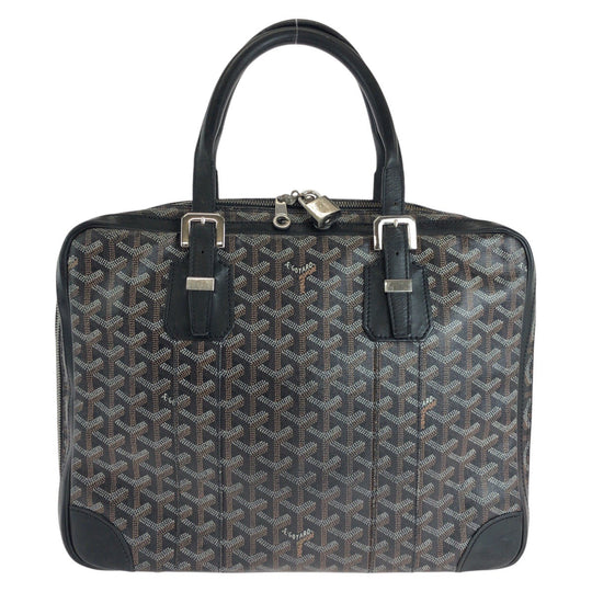 GOYARD Business bag PVC, Leather Black Yellow SilverMetal Business bag briefcase Ambasard PM mens Used Authentic