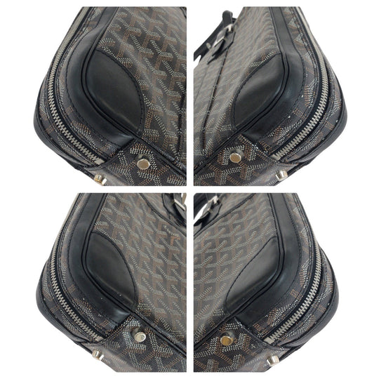 GOYARD Business bag PVC, Leather Black Yellow SilverMetal Business bag briefcase Ambasard PM mens Used Authentic