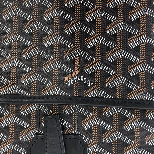 GOYARD Business bag PVC, Leather Black Yellow SilverMetal Business bag briefcase Ambasard PM mens Used Authentic