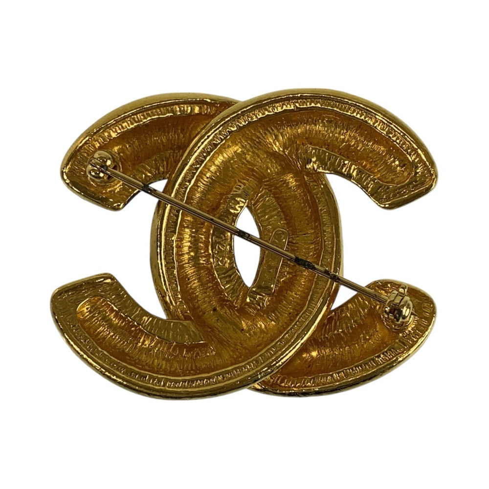 CHANEL Brooch plating gold Brooch COCO Mark Women Used Authentic