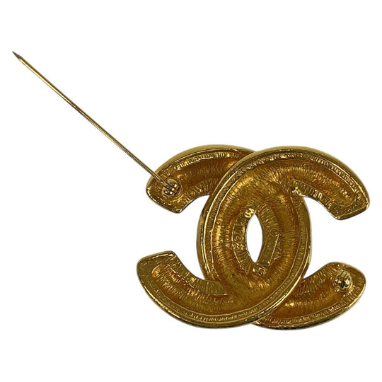 CHANEL Brooch plating gold Brooch COCO Mark Women Used Authentic