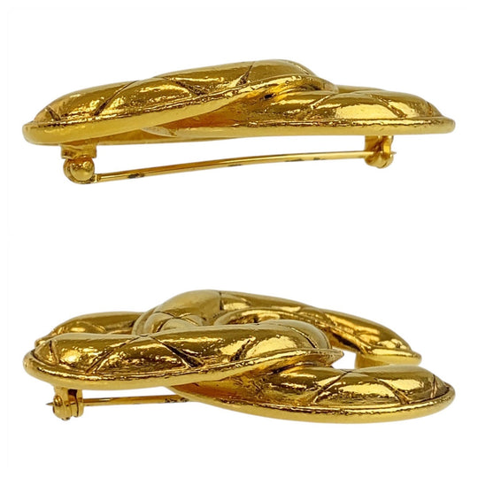 CHANEL Brooch plating gold Brooch COCO Mark Women Used Authentic
