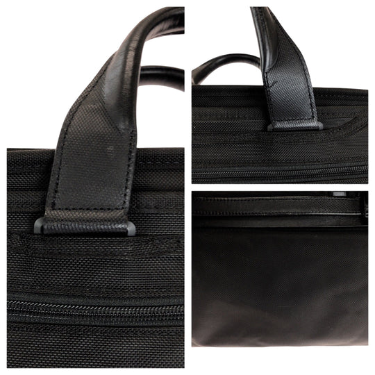 TUMI Business bag Nylon, Leather Black Black Metal Business bag handbag International Organizer mens Used Authentic