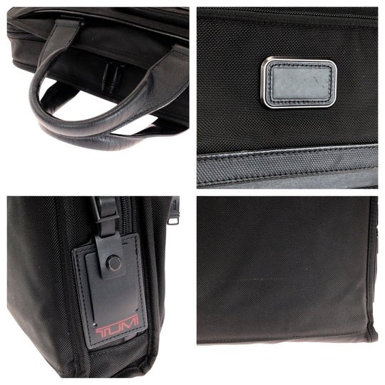 TUMI Business bag Nylon, Leather Black Black Metal Business bag handbag International Organizer mens Used Authentic