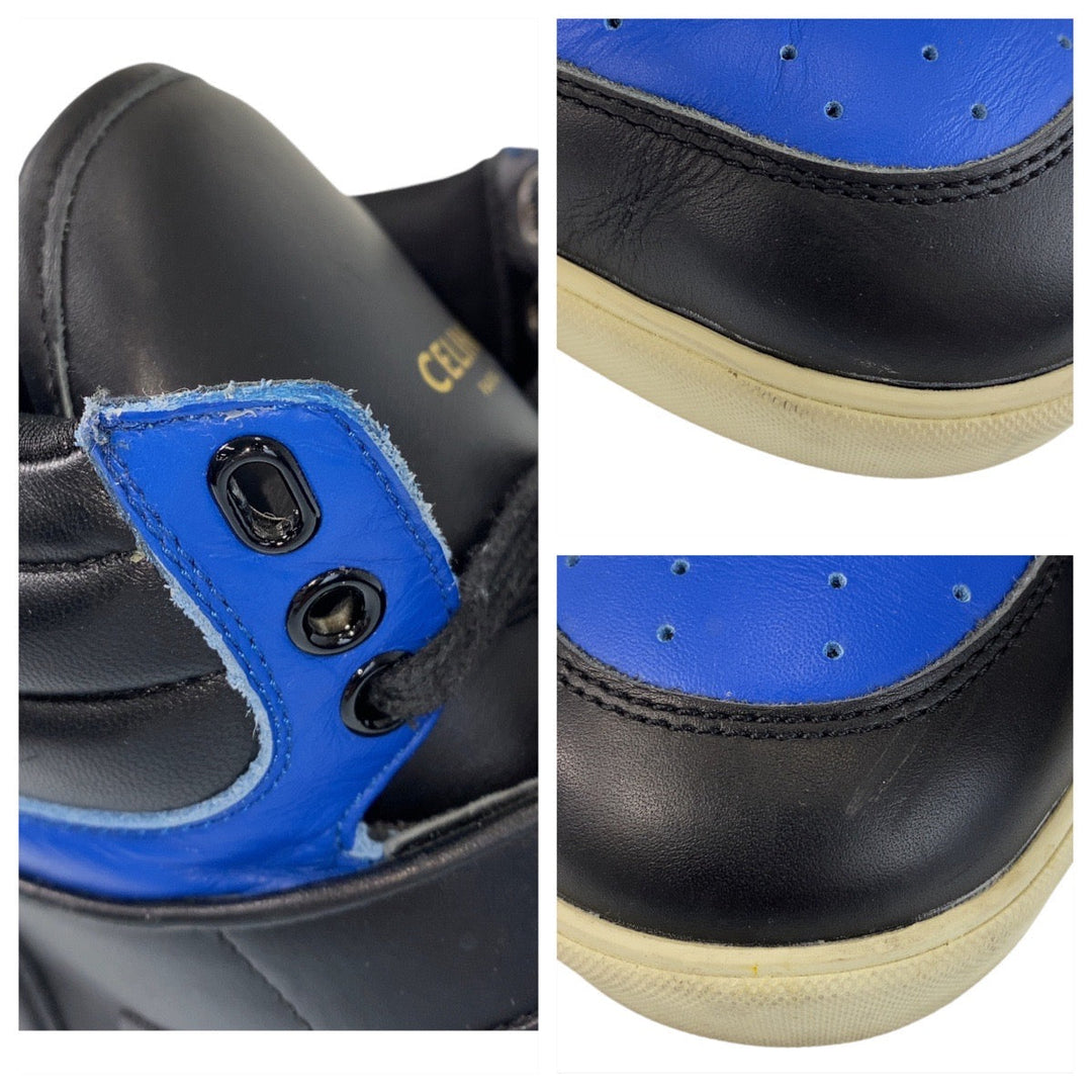 CELINE sneakers leather blue-black sneakers mens 43 Used Authentic