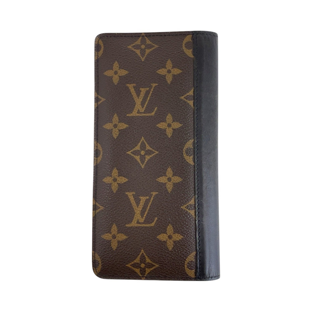 LOUIS VUITTON Long Wallet Purse M69410 PVC Brown black Long Wallet Purse Monogram Macasa Portefeuille Braza mens Used Authentic
