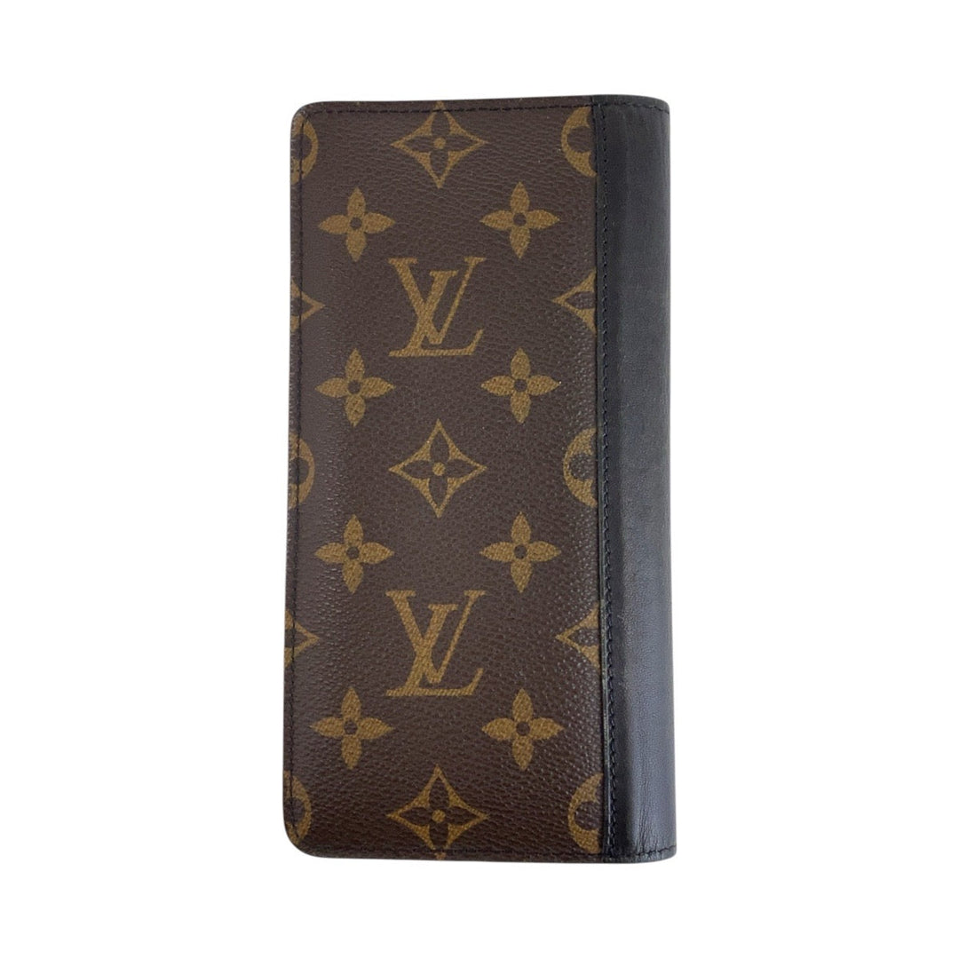 LOUIS VUITTON Long Wallet Purse M69410 PVC Brown black Long Wallet Purse Monogram Macasa Portefeuille Braza mens Used Authentic