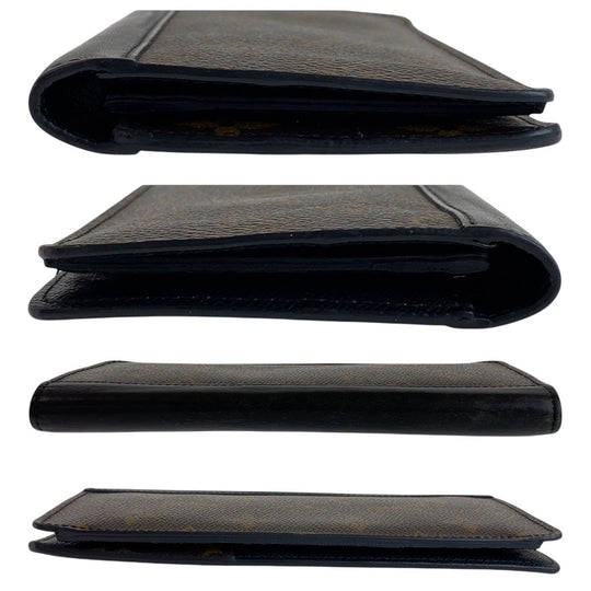 LOUIS VUITTON Long Wallet Purse M69410 PVC Brown black Long Wallet Purse Monogram Macasa Portefeuille Braza mens Used Authentic