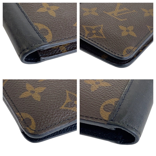 LOUIS VUITTON Long Wallet Purse M69410 PVC Brown black Long Wallet Purse Monogram Macasa Portefeuille Braza mens Used Authentic