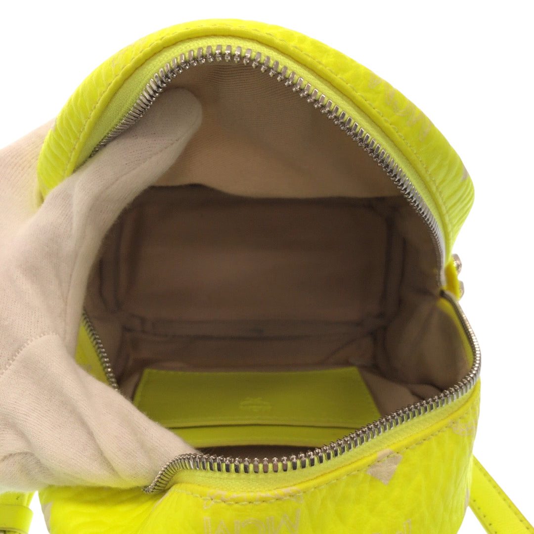 MCM Backpack leather Yellow Neon Color Backpack Backpack Visest Women Used Authentic