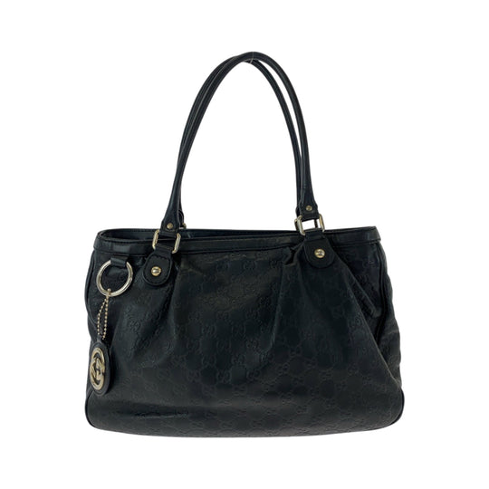 GUCCI Tote Bag 296853 leather Black GoldMetal Tote Bag Shoulder Bag Sukey Women Used Authentic