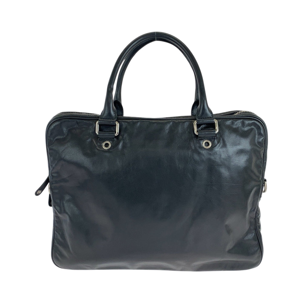 GUCCI Business bag 211113 leather Black SilverMetal Business bag handbag mens Used Authentic