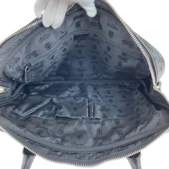 GUCCI Business bag 211113 leather Black SilverMetal Business bag handbag mens Used Authentic