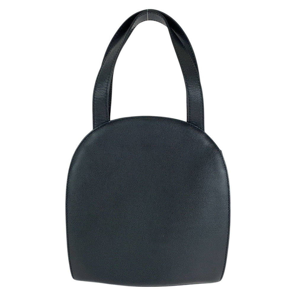 CELINE Tote Bag leather Black GoldMetal Tote Bag handbag Women Used Authentic