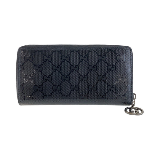LOUIS VUITTON Long Wallet Purse 212110 PVC black Long Wallet Purse GG imprime interlocking Women Used Authentic