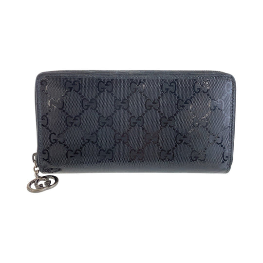 LOUIS VUITTON Long Wallet Purse 212110 PVC black Long Wallet Purse GG imprime interlocking Women Used Authentic