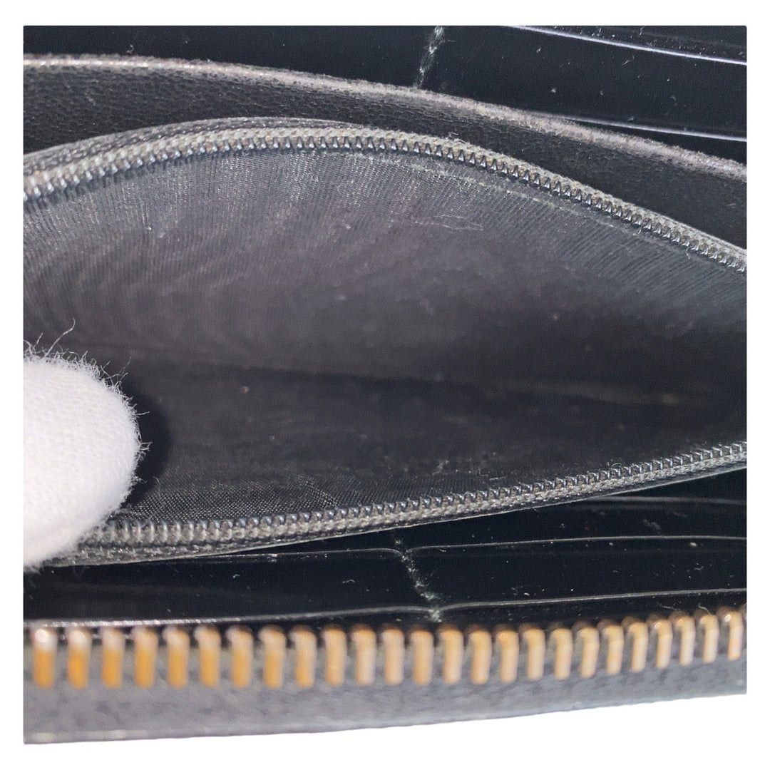 LOUIS VUITTON Long Wallet Purse 212110 PVC black Long Wallet Purse GG imprime interlocking Women Used Authentic