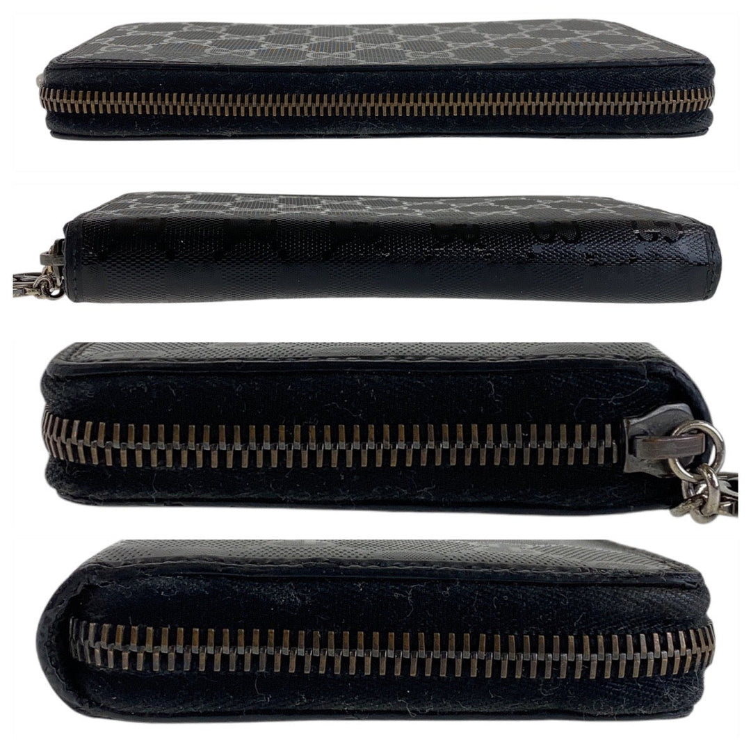 LOUIS VUITTON Long Wallet Purse 212110 PVC black Long Wallet Purse GG imprime interlocking Women Used Authentic
