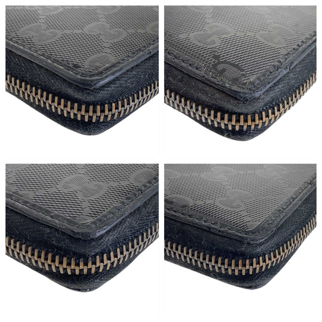 LOUIS VUITTON Long Wallet Purse 212110 PVC black Long Wallet Purse GG imprime interlocking Women Used Authentic