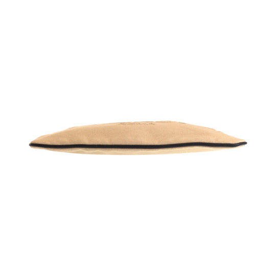 FENDI Clutch bag canvas Beige SilverMetal Clutch bag business bag pouch logo Women Used Authentic