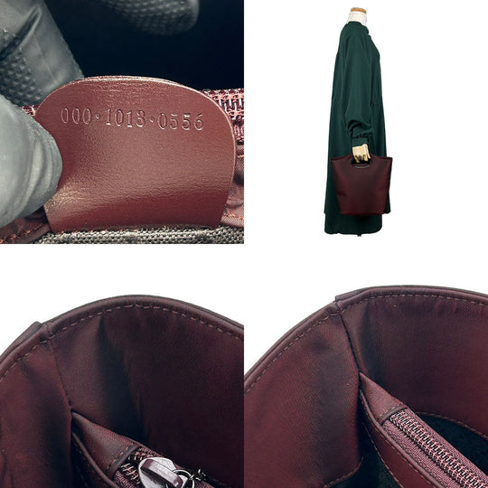 GUCCI Handbag 000.1013.0556 Satin Bordeaux Women Used Authentic