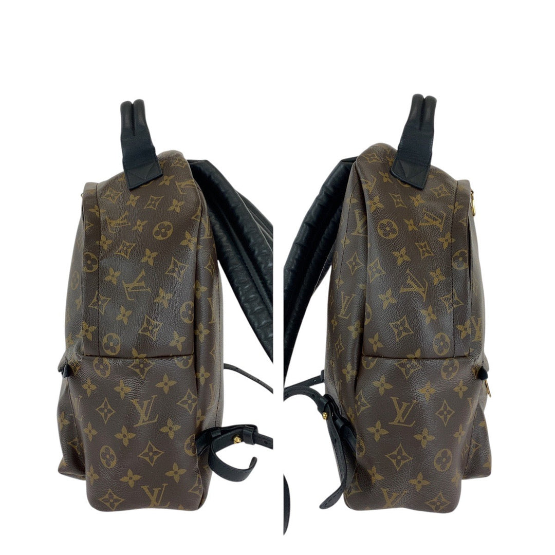 LOUIS VUITTON Backpack M44874 PVC, Leather Brown Gold Metal Backpacks, Daypacks, Backpacks for Men and Women Monogram Palm Springs Backpack MM Women Used Authentic