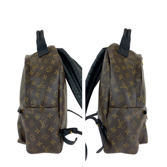 LOUIS VUITTON Backpack M44874 PVC, Leather Brown Gold Metal Backpacks, Daypacks, Backpacks for Men and Women Monogram Palm Springs Backpack MM Women Used Authentic