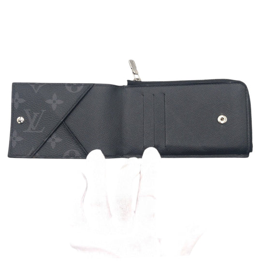 LOUIS VUITTON Bifold Wallet M81568 PVC Black SilverMetal Folding wallet Compact wallet Fragment case Monogram Eclipse hybrid wallet mens Used Authentic
