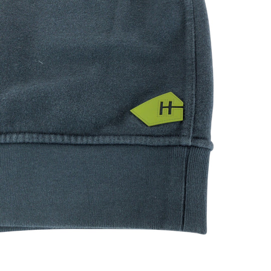 HERMES sweat cotton Dark Green Light Green Sweatshirts Trainers Goscolor mens M Used Authentic