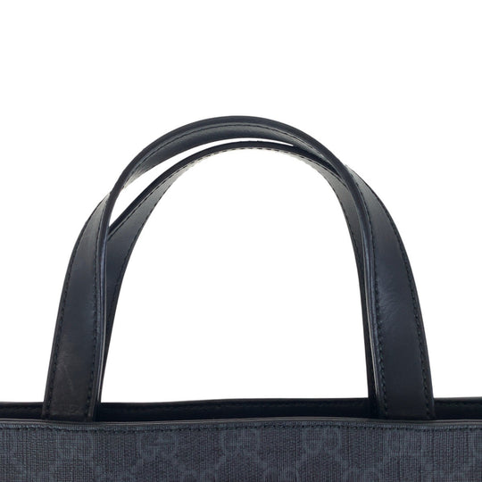 GUCCI Tote Bag 495559 GG Supreme canvas, leather Black Black Multicolor SilverMetal Tote Bag Shoulder Bag 2way Sherry Line Courier Emblem embroidery mens Used Authentic
