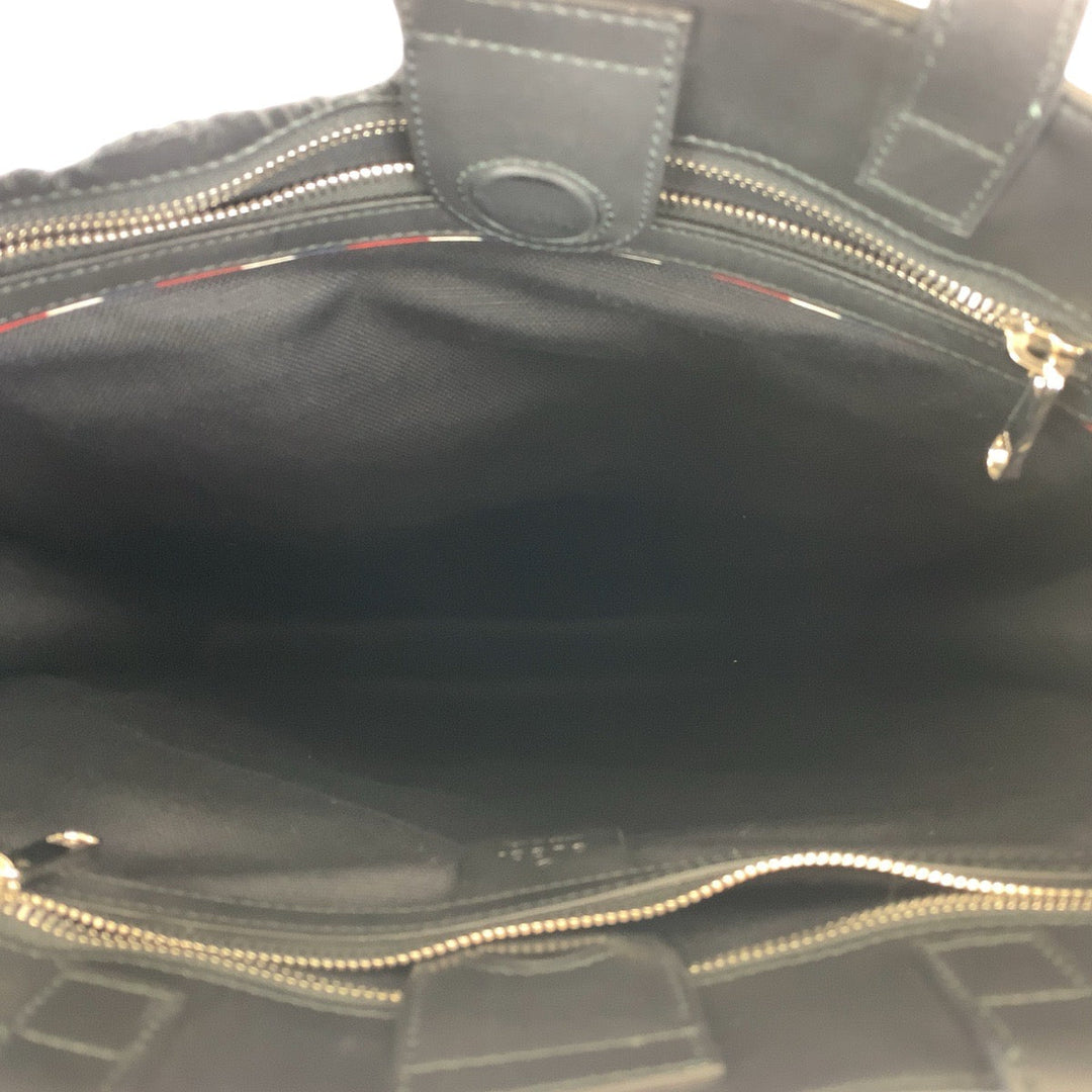 GUCCI Tote Bag 495559 GG Supreme canvas, leather Black Black Multicolor SilverMetal Tote Bag Shoulder Bag 2way Sherry Line Courier Emblem embroidery mens Used Authentic