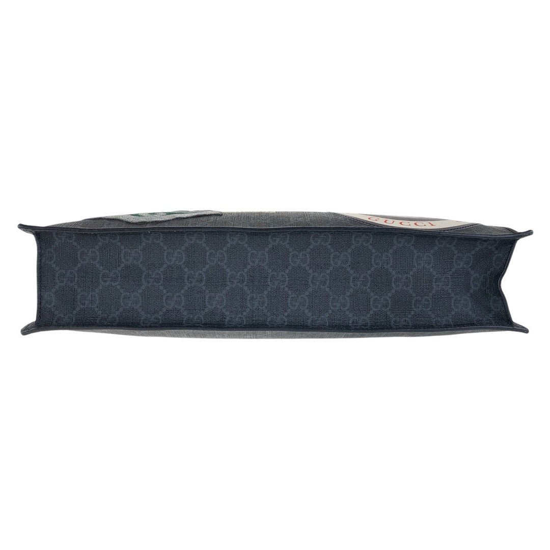 GUCCI Tote Bag 495559 GG Supreme canvas, leather Black Black Multicolor SilverMetal Tote Bag Shoulder Bag 2way Sherry Line Courier Emblem embroidery mens Used Authentic