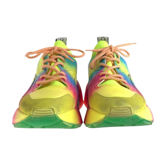 Stella McCartney sneakers Polyester, Rubber Multicolor Rainbow Yellow Women 39 Used Authentic