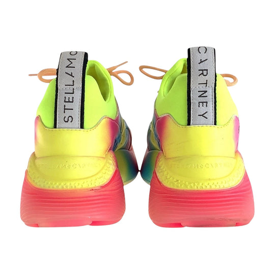 Stella McCartney sneakers Polyester, Rubber Multicolor Rainbow Yellow Women 39 Used Authentic