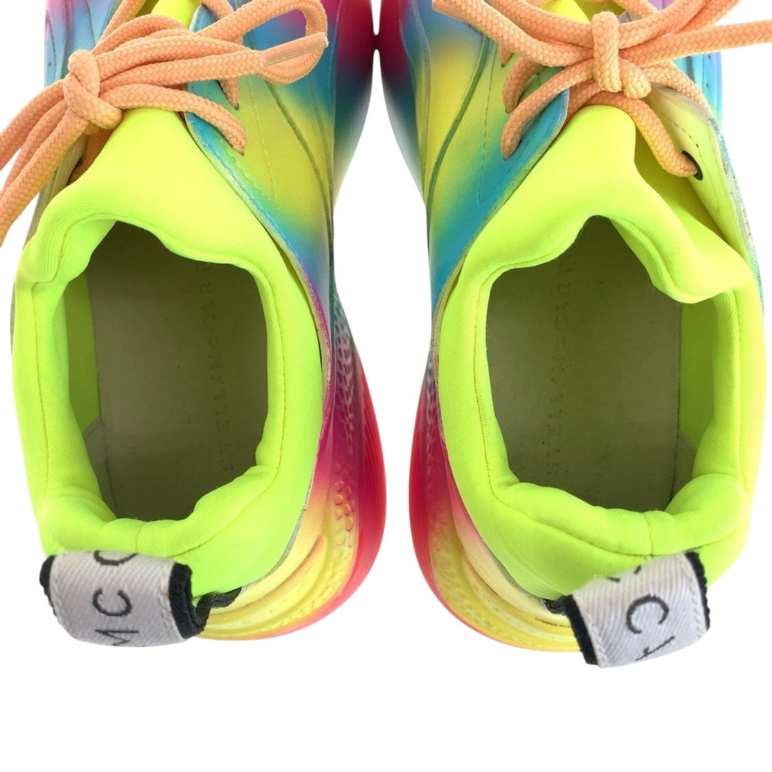 Stella McCartney sneakers Polyester, Rubber Multicolor Rainbow Yellow Women 39 Used Authentic