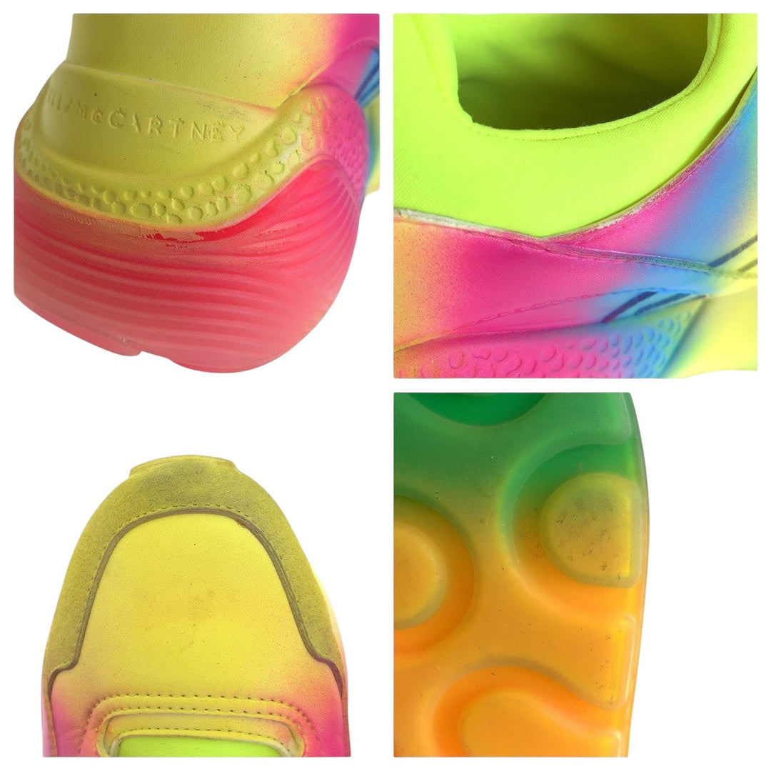 Stella McCartney sneakers Polyester, Rubber Multicolor Rainbow Yellow Women 39 Used Authentic
