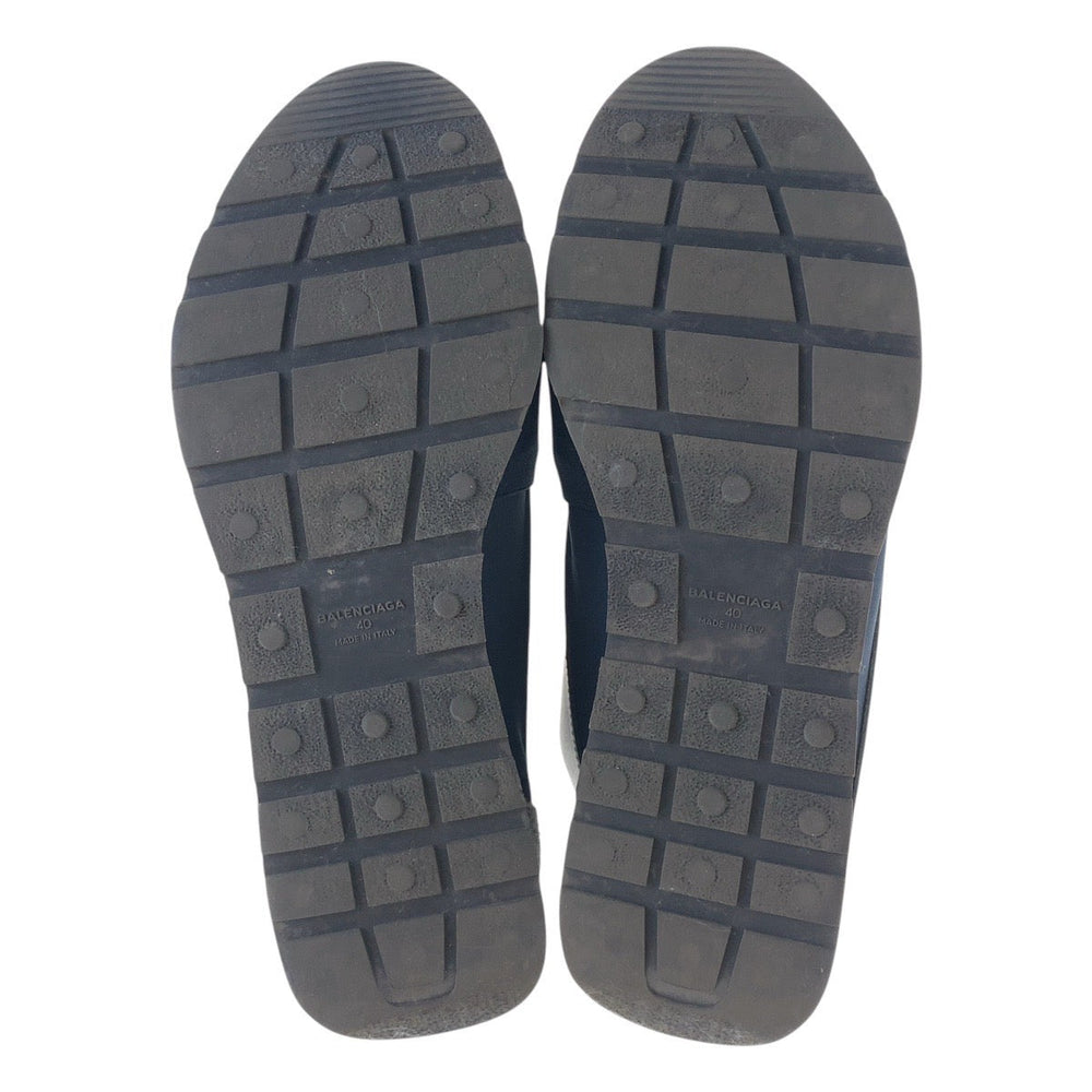 BALENCIAGA sneakers Leather, Nylon, Polyamide Navy black sneakers Women 40 Used Authentic