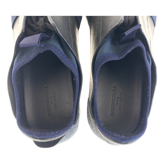 BALENCIAGA sneakers Leather, Nylon, Polyamide Navy black sneakers Women 40 Used Authentic