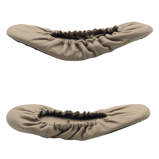BALENCIAGA Ballet shoes leather beige Ballet shoes flat shoes Women 37in Used Authentic