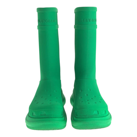 BALENCIAGA boots rubber green boots Crocs collaboration Women 36 Used Authentic