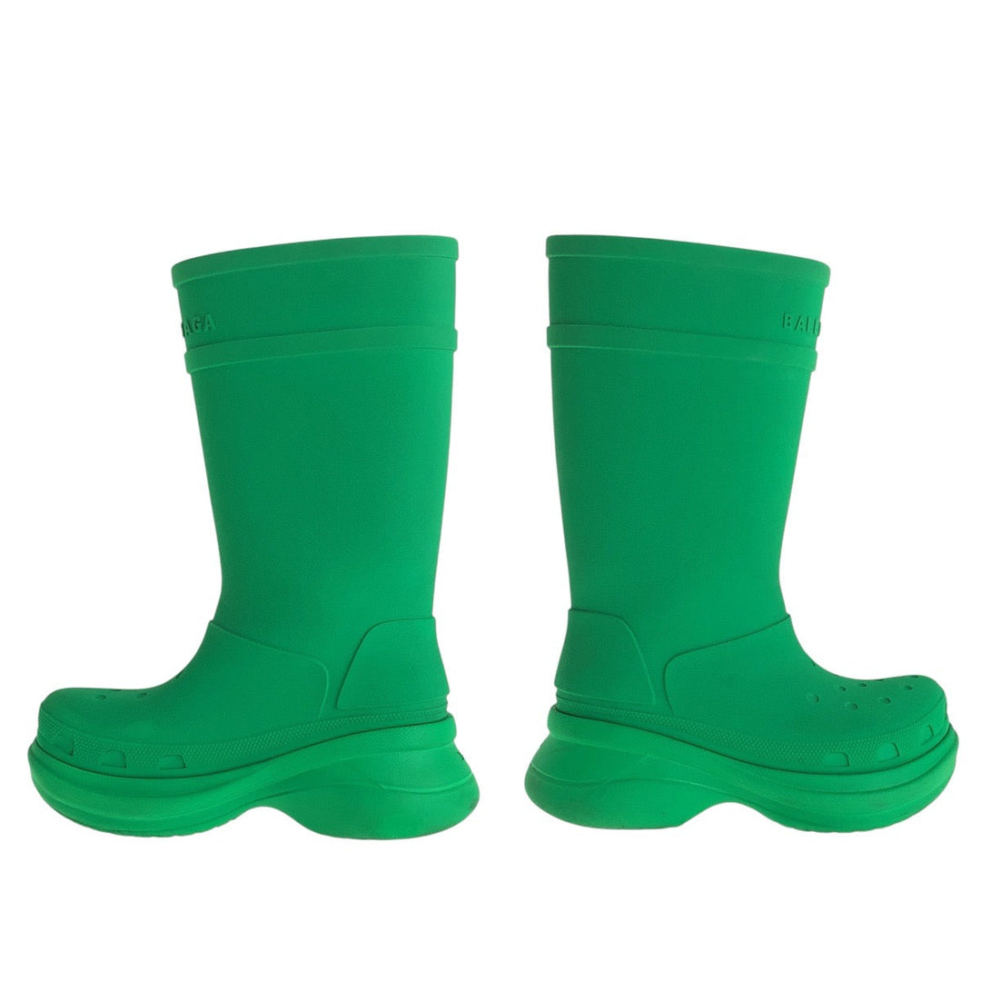 BALENCIAGA boots rubber green boots Crocs collaboration Women 36 Used Authentic