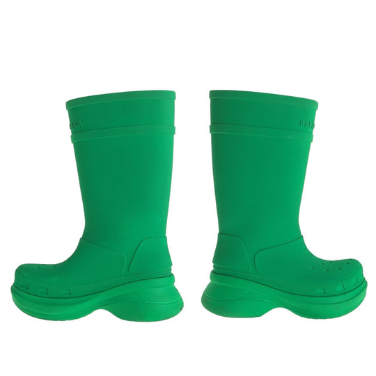 BALENCIAGA boots rubber green boots Crocs collaboration Women 36 Used Authentic
