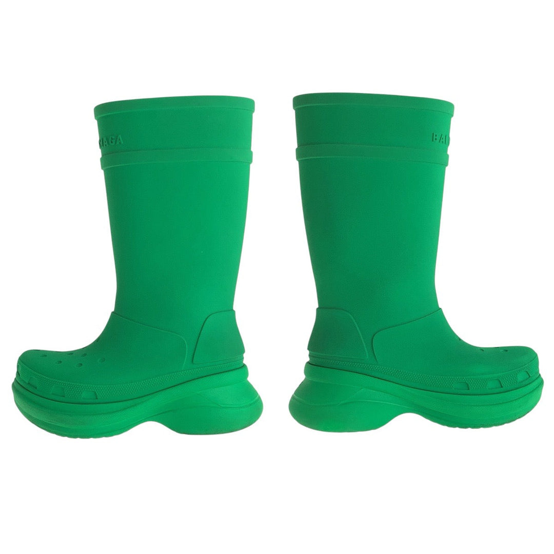 BALENCIAGA boots rubber green boots Crocs collaboration Women 36 Used Authentic