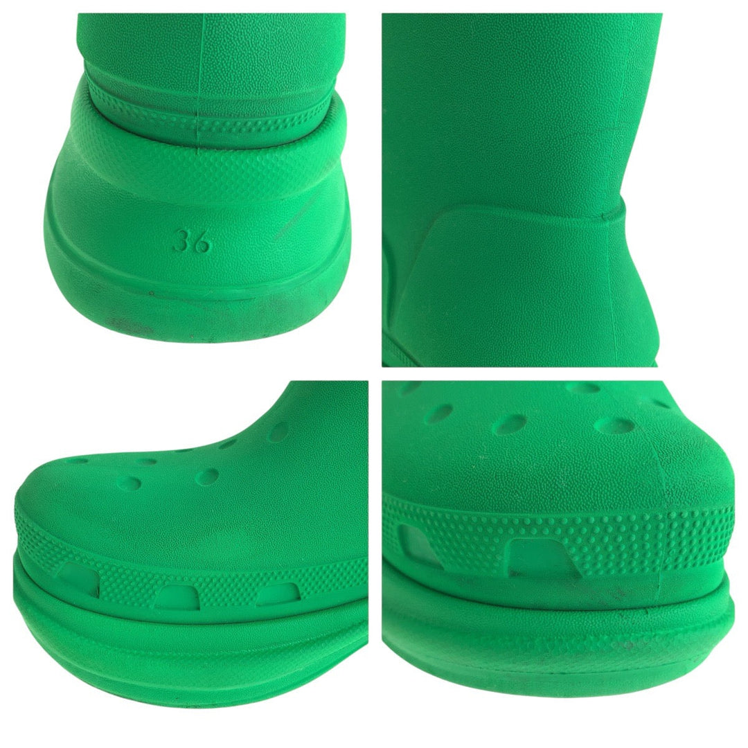 BALENCIAGA boots rubber green boots Crocs collaboration Women 36 Used Authentic