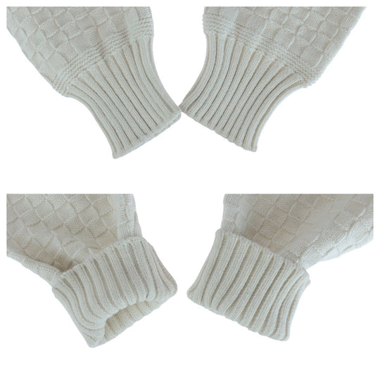 LOUIS VUITTON knit Nylon, Rayon, Wool white Knit sweater Damier mens S Used Authentic