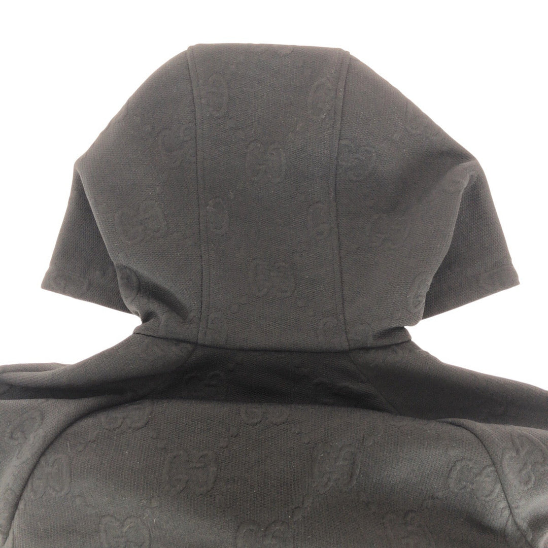 GUCCI Hoodie 661783 XJDEM polyester black Hoodie Zip Hoodie GG pattern Women S Used Authentic