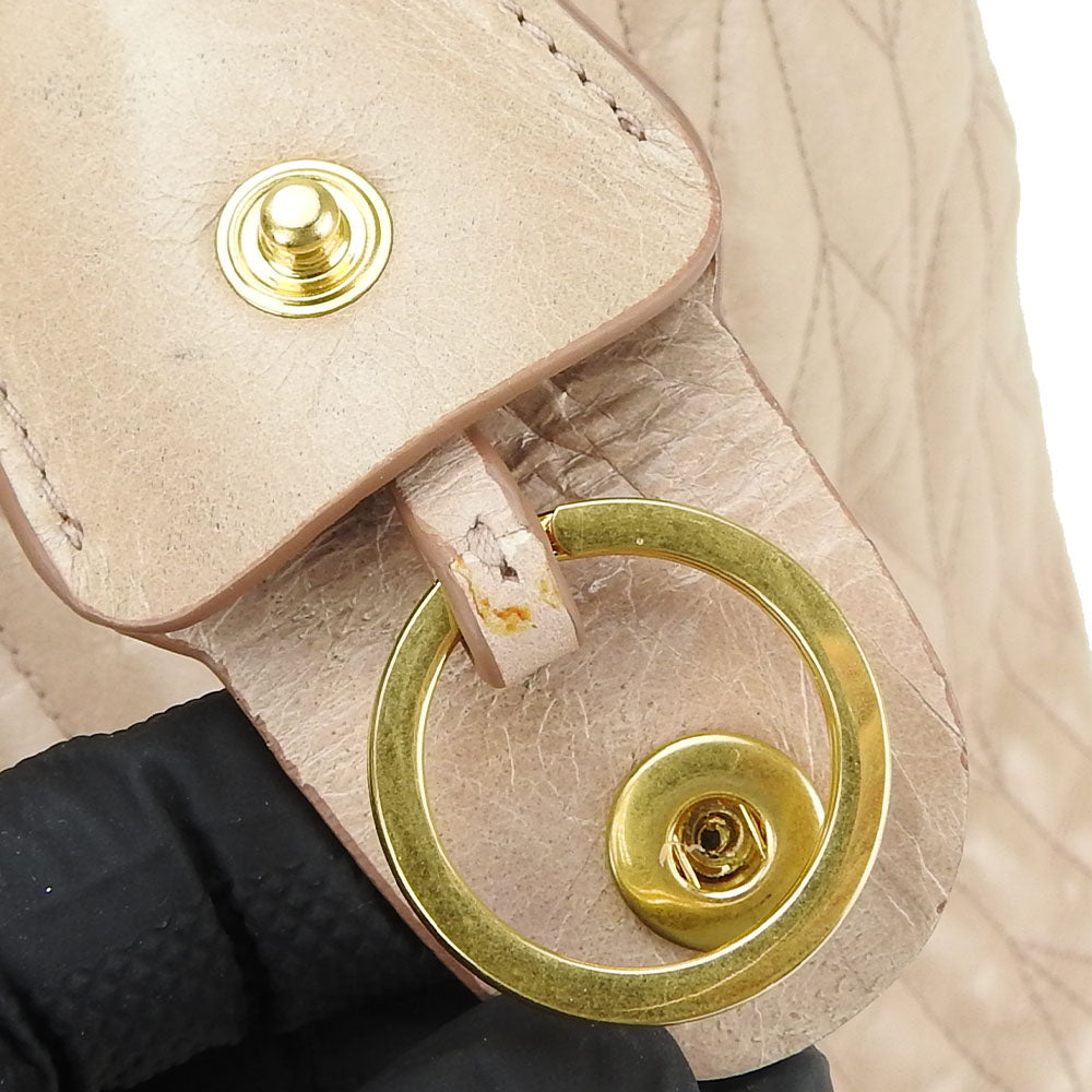 Miu Miu Handbag RN1096 leather beige Women Used Authentic