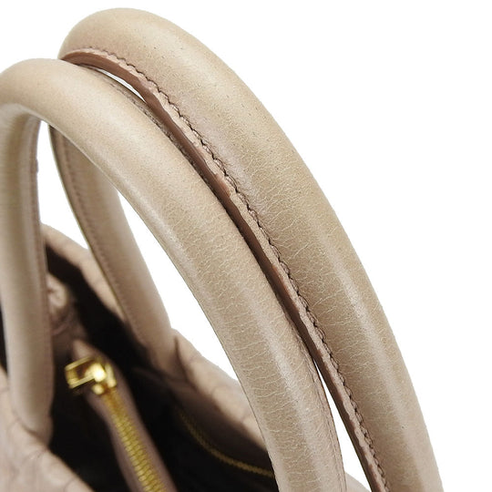 Miu Miu Handbag RN1096 leather beige Women Used Authentic