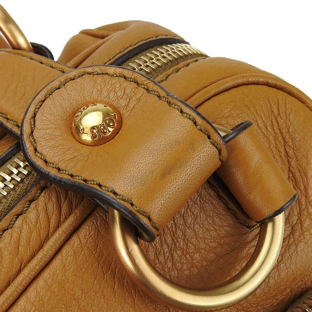 TOD�fS Handbag leather Brown Women Used Authentic
